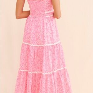 Pink Floral Maxi Dress